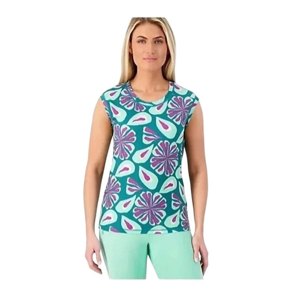 GYMWRAP Cloud Knit Round Hem Performance Athletic Tank Torn Harbor NWT Large